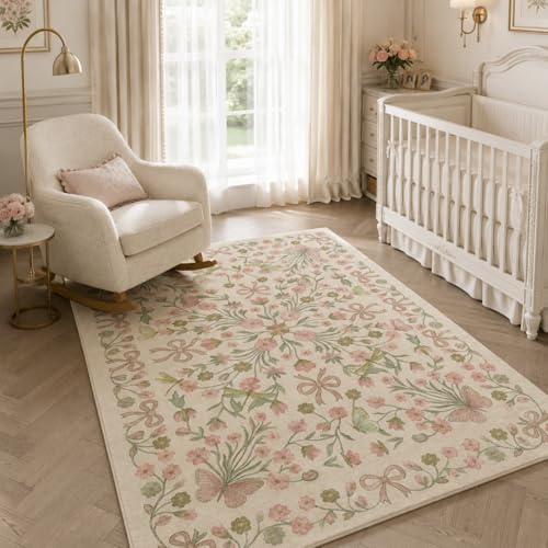 Tapete decorativo Beige 5x7 pies Boho miniatura 7