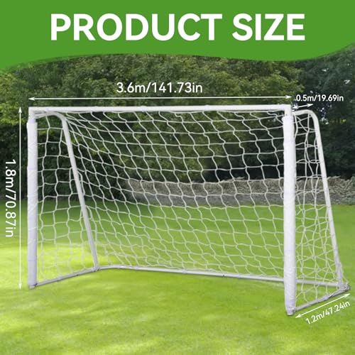 12x6ft Soccer Nets for Backyard, Soccer Goal Net Replacement Soccer Netting Backstop for Sports Match Training, Adults and Youth Soccer Practice
