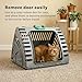 Sport Pet Designs Foldable Travel Cat Carrier - Front Door Plastic Collapsible Carrier Collection, Waterproof Bed