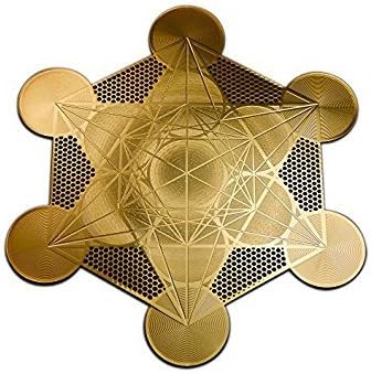 Metatron's Cube 18K Gold Plated Healing Grid