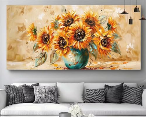 Diamond painting tournesol 60x180cm avec broderie kit complet pour loisirs créatifs