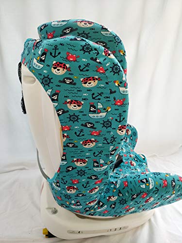 MOON-BEBE FUNDA PARA Star Ibaby - Silla de coche grupo 0+/1/2/3 Baby Auto Fix Noe (verde) - imagen 6