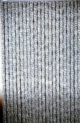 Chenille-Fleece Curtain 90x 200cm Grey/White