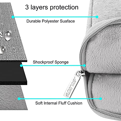 Mosiso Laptop Shoulder Bag Compatible With Macbook Pro 16 Inch 2023-2019 M2 A2780 M1 A2485 Pro/Max A2141/Pro 15 A1398,15-15.6 Inch Notebook,Polyester Flapover Briefcase Sleeve Case, Gray #TOP2