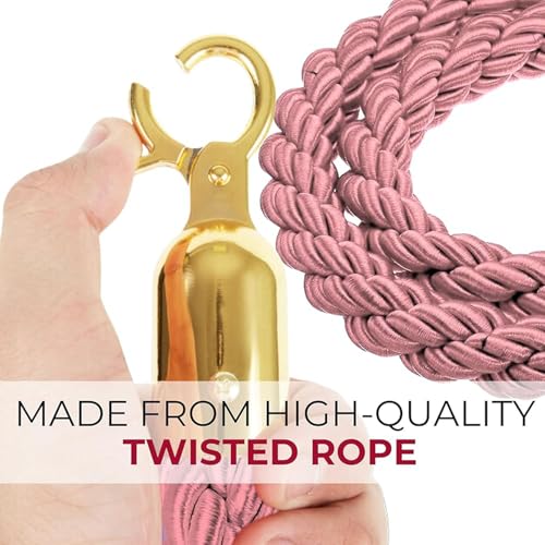 Corde de barrière rétractable de 5 pi avec mousqueton métallique robuste - 4