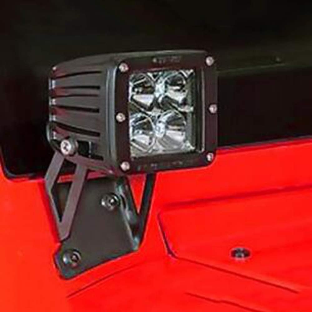 SXMA JK A-Pillar Windshield Hinge Mount Brackets for Mounting Auxiliary Off-Road LED, HID, or Halogen Fog and Work Lights to 2007-2017 Je ep W rangler JK