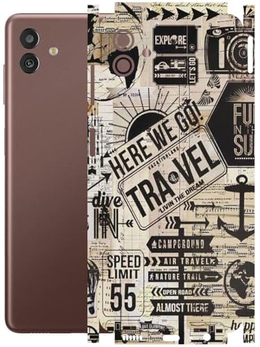 Image of AtOdds - Full Body Back Screen Guard Protector Film - Lamination Wrap Skin Sticker Compatible with Samsung Galaxy M13 (5G) | Scratchproof Matte Finish (Explore)