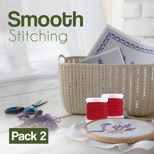 Image of Embroidery Floss Kit and Refills - Cotton Threads - DMC Color Coding for Cross Stitch, String Crafts, Friendship Bracelets