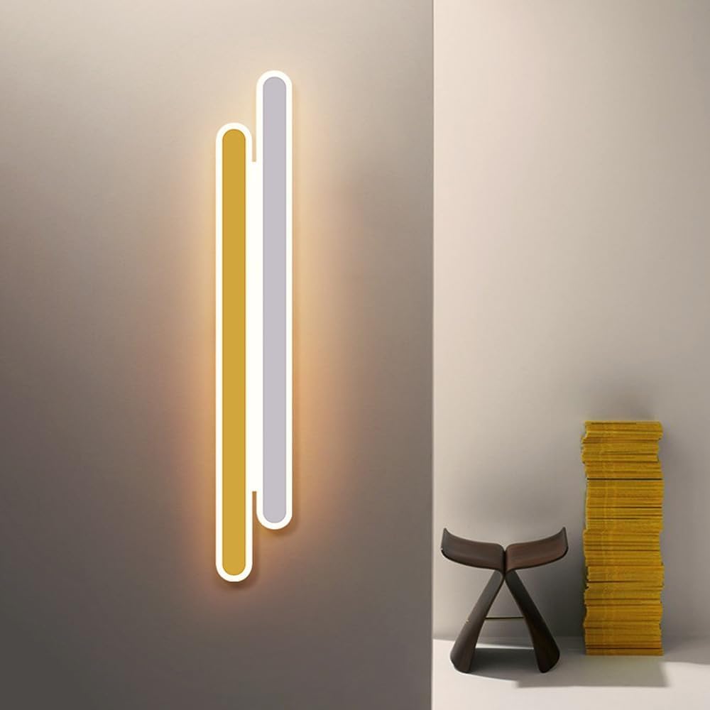GHKryD wall lamp, Sconce Linear Led Wall Lights LED Mounted Lamp Hardwired for Bedroom Living Room Hallway(B,80 * 15cm)