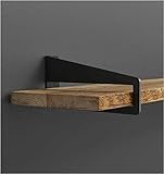 Genérico Ménsulas para Repisas Flotantes Color Negro, para Maderas de 20 cm de Ancho y 3cm de Grosor, Soportes de Estante...