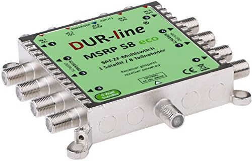 DUR-line MS 5/6 G-HQ Multiswitch - SAT for 6 Subscribers/TV - with Power Saving Power Supply - Made in Germany - Multiswitch [Digital, HDTV, FullHD, 4K, UHD]