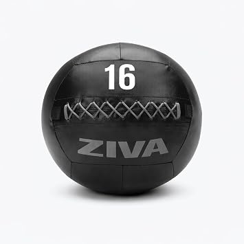 ZIVA Soft Wall Ball Highly Durable Weighted Exercise Medicine Slam Ball for Strength and Conditioning Workout - Multiple Color, Weight Available