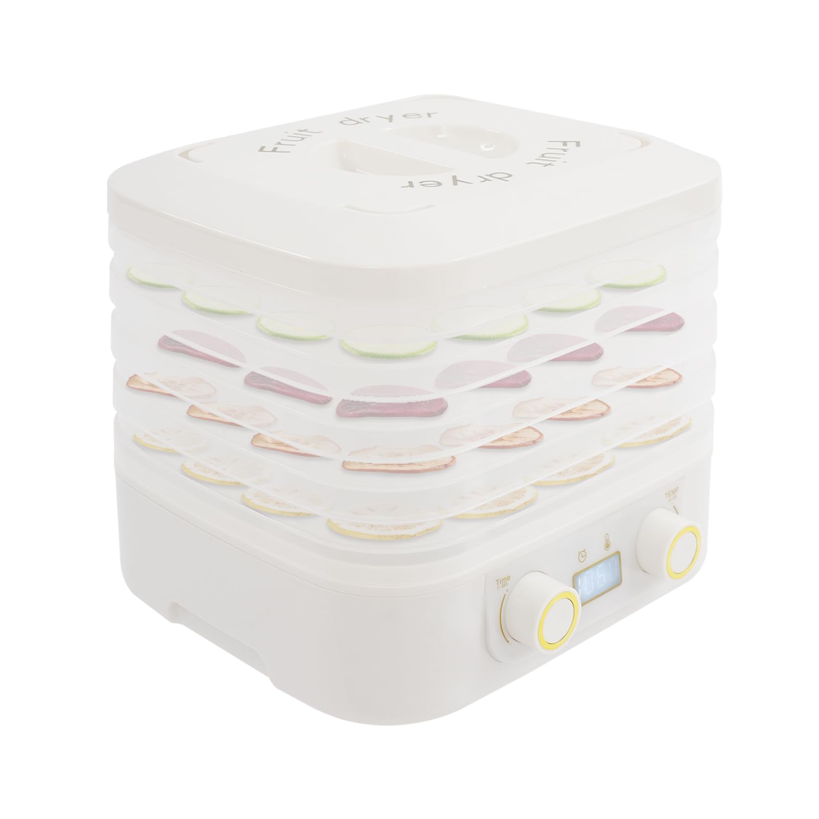 Dörrautomat 5 Etagen - 48h Timer 35-70°C Mit 360° Heißluftzirkulation