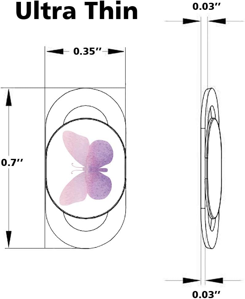 Laptop Camera Slide Webcam Cover, Ultra Thin Camera Blocker to Protect Your Privacy for Computer iPad MacBook Pro iMac Smartphone Mac PC Tablets Echo Spot Show - Butterfly 3 Packs