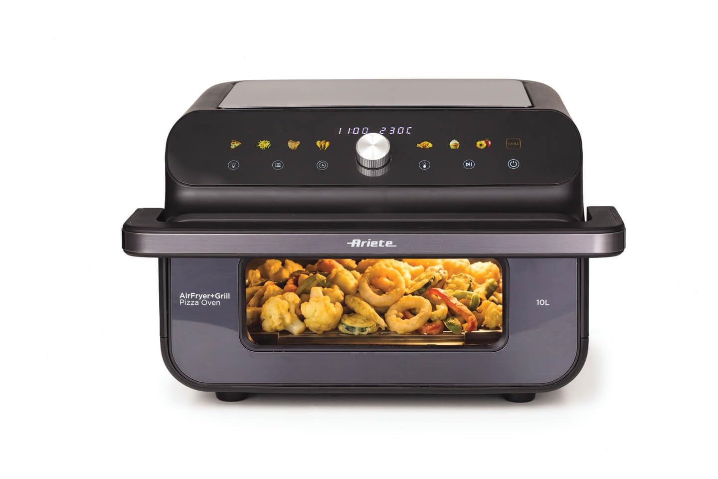 Ariete 4649 Air Fryer + Grill Pizza Oven, Friggitrice e Forno 10L 2000W
