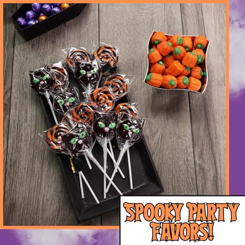 Halloween Lollipops, Candy Swirl & Cat Suckers, 24 Count | Individually Wrapped Cat And Candy Swirl Suckers, Great For Trick-Or-Treat, Party Favors, Candy Bowls - image 5