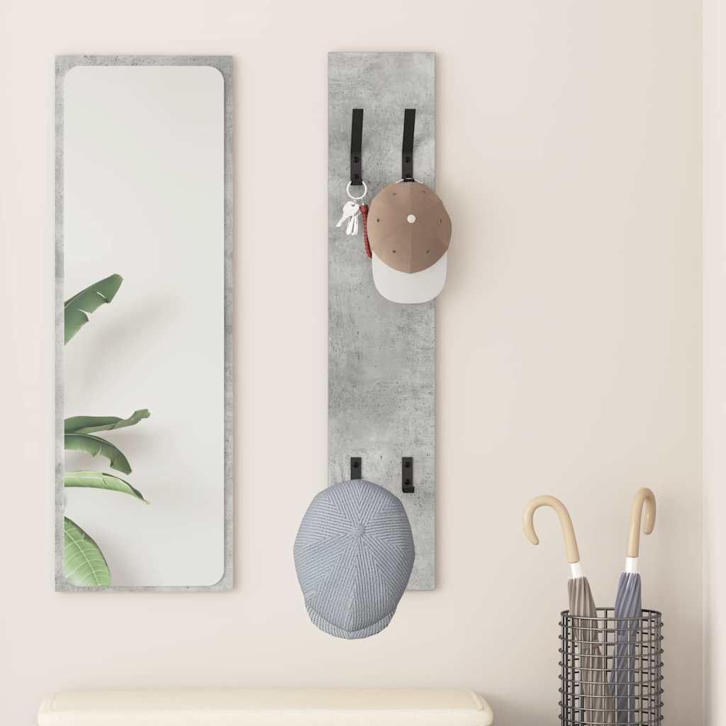 Table de chevet murale étagère élégante béton gris avec rangement