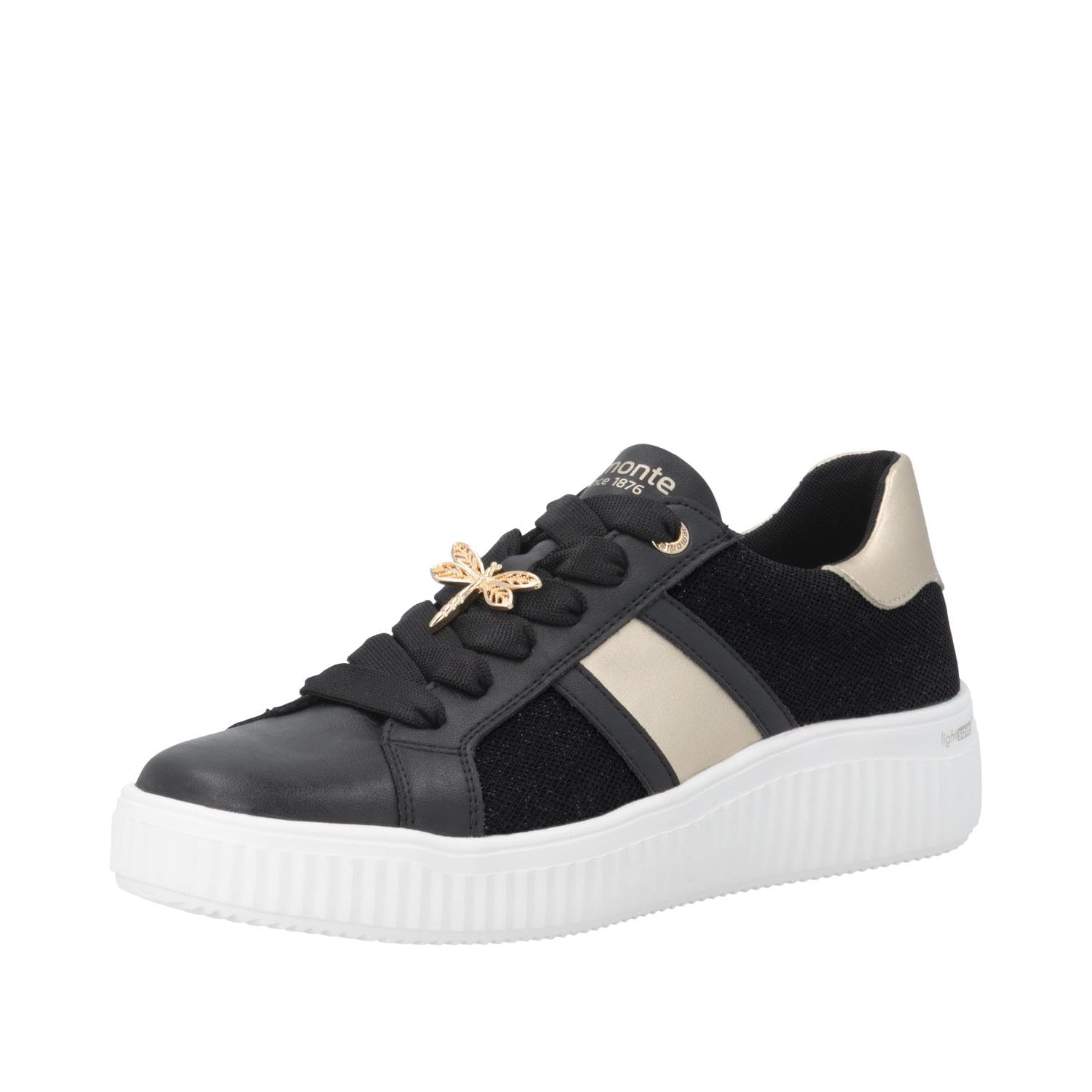 Rieker D3E01 - Zapatos con Cordones para Mujer, Color Negro, Talla 37 EU