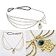 Hoshisea 6 Stücke Kopf Kette, Kopfkette mit Anhänger, Damen Gold Kopf Kette, Gold Kopf Kette Schmuck, für Damen- und Mädchen-Haarband-Accessoires (Golden)