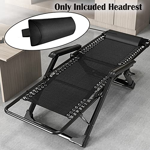 Head Pillow For Lounge Chair Zero Gravity Chair Patio Lawn Recliner Chair, Large Zero Gravity Chair Cushion W/Adjustable Elastic Band, Soft Recliner Head Pillow For Indoor Outdoor #TOP1