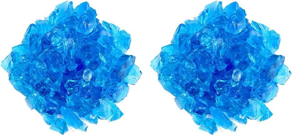 Hiland RGLASS-TRQ Pit Fire Glass i n Turquoise, clasificación de temperatura extrema, bueno para propano o gas natural, 10 libras, 10 libras