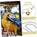 Toddmomy 1Set Parrot Training Necklace with Chain Bird Neck Collar for Safe Outdoor Flying Comfortable Design for Parakeets Cockatiels and Birds