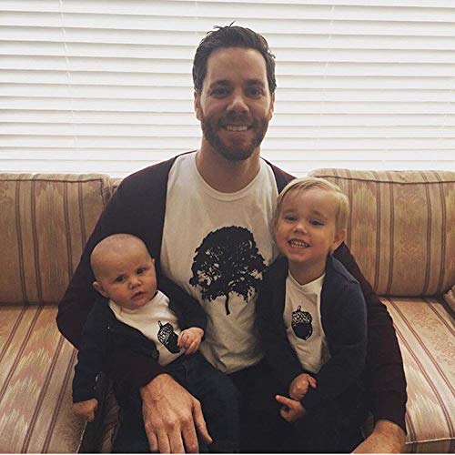 The Spunky Stork Father & Daughter Son Oak Tree Acorn Daddy and Me Matching Shirt3