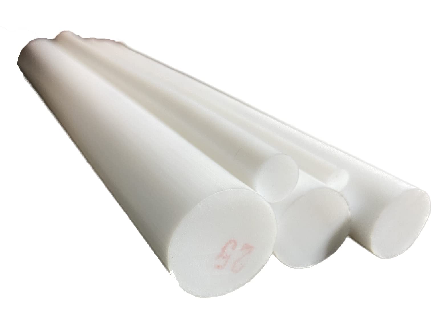 Tige ronde en PTFE - Téflon naturel, résistant aux produits chimiques, de qualité alimentaire et à faible friction - Durable et polyvalent - Jusqu'à 260 °C (diamètre 30 mm, 1000 mm (1 mètre)