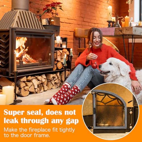 Xmasneed Wood Stove Gasket Kit, 5/8'' Wood Stove Door Gasket, Graphite Impregnated Fiberglass Wood Stove Rope Gasket, High Temperature Resistant, Wood Stove Parts Accessories with Glue,98 inch Long