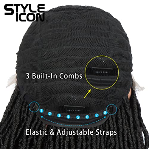 Style Icon 32 Inch Faux Locs Wig Long Dreadlock Wig With Baby Hair Goddess Wigs Synthetic Twist Hair Wig thumb #5