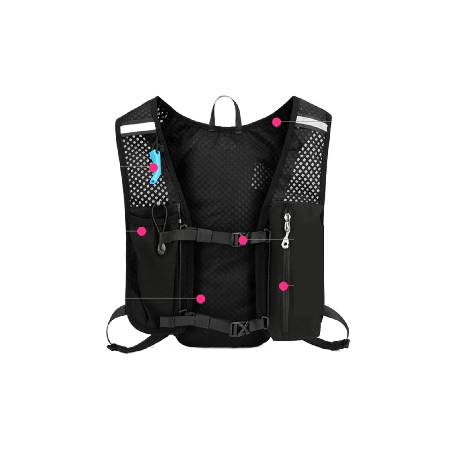 Gilet da corsa per corsa, zaino leggero per trail running, jogging, ciclismo, maratone, design traspirante, ideale per atleti e appassionati di attività all'aria aperta