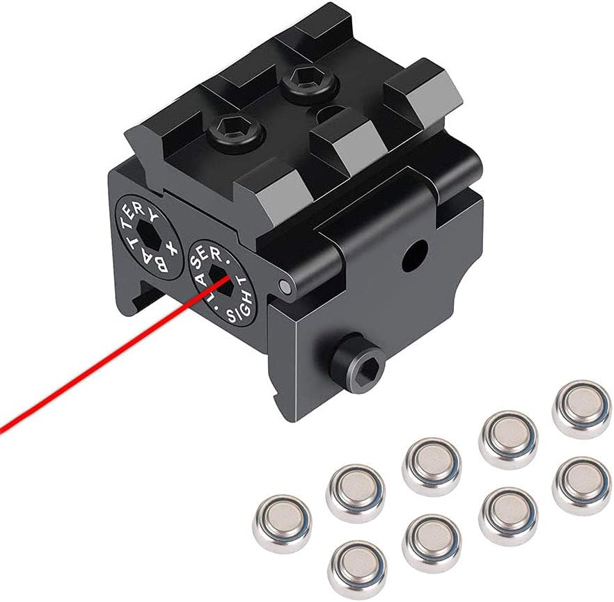 Eeayrk Mini Red Laser Red Dot Laser Sight with Picatinny Weaver Rail Mount for Pistol Handgun Gun Rifle with 3 Sets of Batteries : Sports & Outdoors