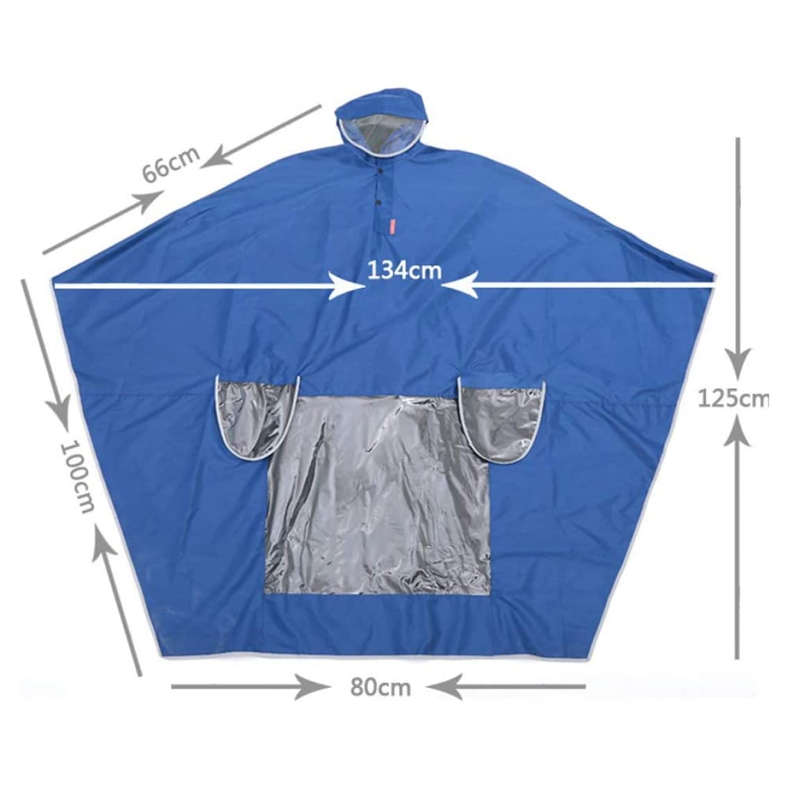 Motorbike Waterproof Rain Cape Coat Electric Mobility Scooter Motorcycle Raincoat Rain Poncho Rain Rainwear with Mirror Slots Reflective — view 2