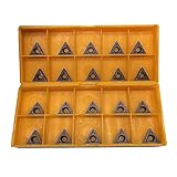 Hunricho 20pcs Carbid drehen Einsätze TCMT21.51 TCMT110204 Carbid Einsatz für Drehmaschine drehen Werkzeug Halter für Stahl, Edelstahl