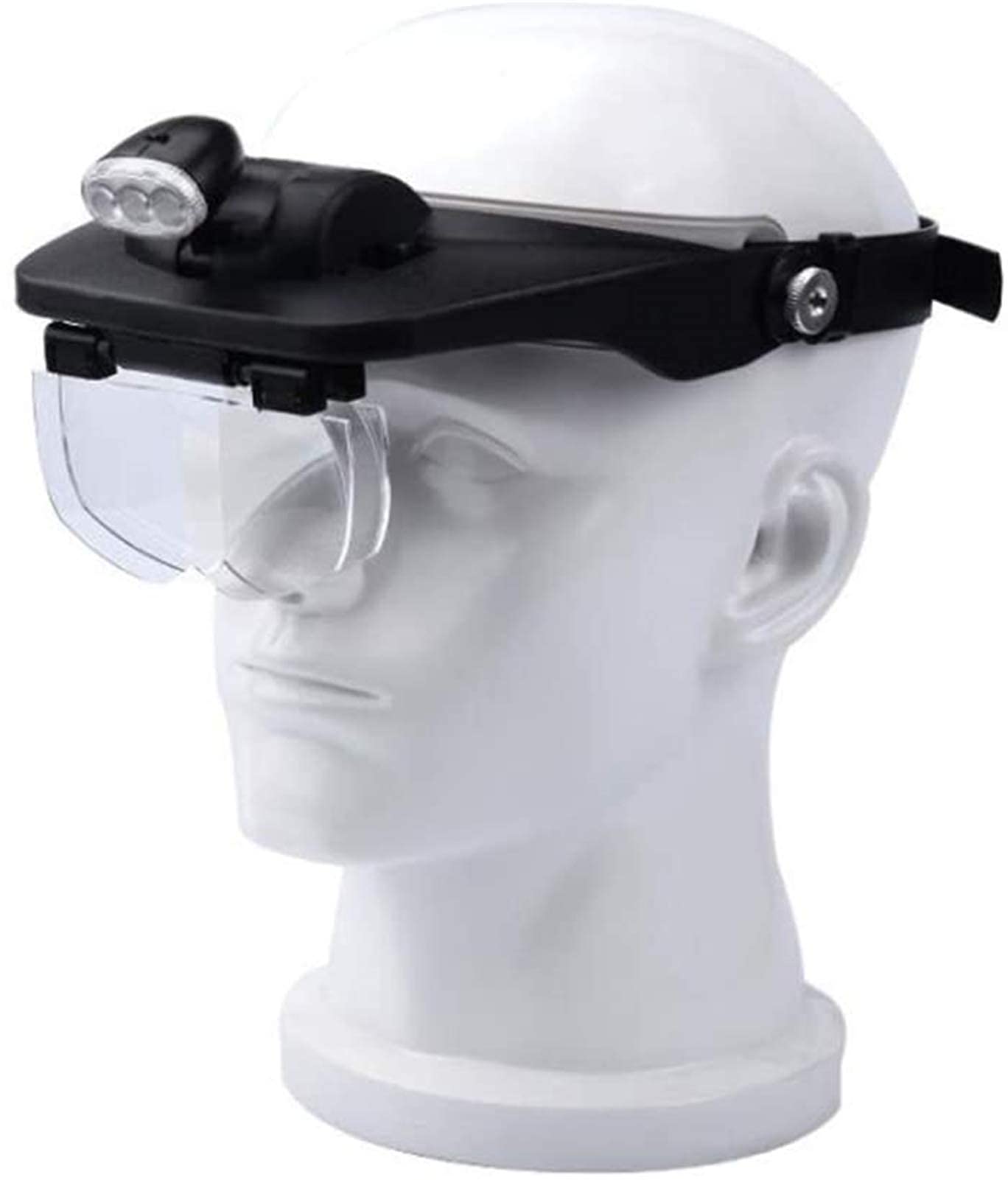Lupa de diadema, lupa digital de mano, lupa de diadema reemplazable, lente HD, para hombre viejo, reparación de relojes de lectura con luz LED, lupa montada en la cabeza, lectura,