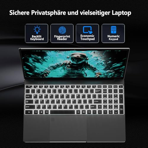 16 Zoll Laptop mit Beleuchteter Tastatur,1920×1200 FHD IPS Display,32GB RAM 512GB SSD,AMD Ryzen3 3250U,1MP Webcam,WiFi,BT,HDMI,USB,Type-C,Fingerprint,Numpad,für Business und Studenten – Bild 5
