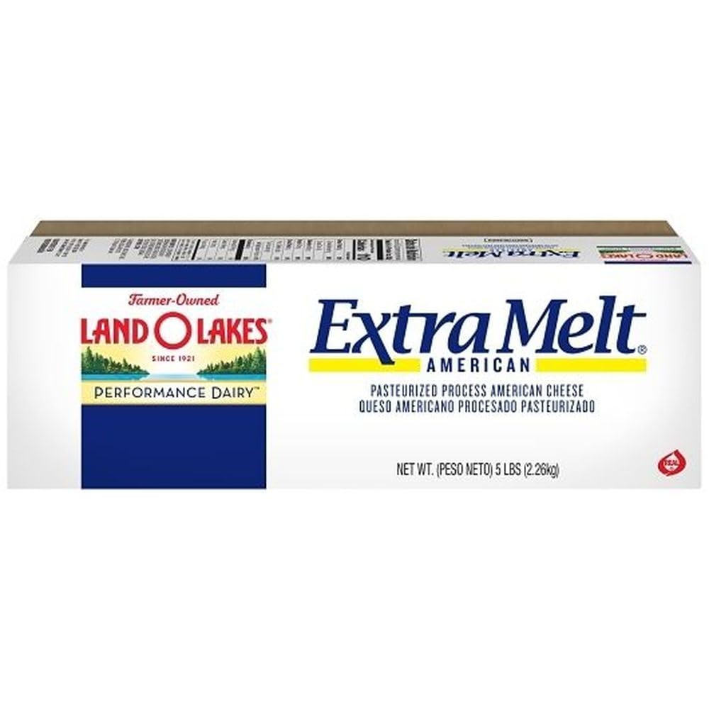 American Extra Melt White Process Cheese Loaf by Land O Lakes – 5 Pound (Pack of 6), Pack of 6, Model 48154