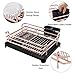 HBlife Dish Drying Rack Mat with Utensil Holder, Removable Plastic Drainer Tray with Adjustable Swivel Spout