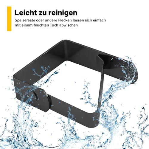 Aongray Tischdeckenklammern Edelstahl 8 Stück 5x4cm Schwarz Tischklammern Stabile Tischdecken Klammern Tischdecke Clips Für Esstische im Innen- und Außenbereich, Gärten, Restaurants, Familienabende
