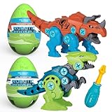 Kids Robot Dinosaur Toy Eggs, Triceratops & Velociraptor Robot Dino Packs, Large Dinosaur Building Robot Dino Toy for Kids, Perfect Dino Egg for Kids Gifts