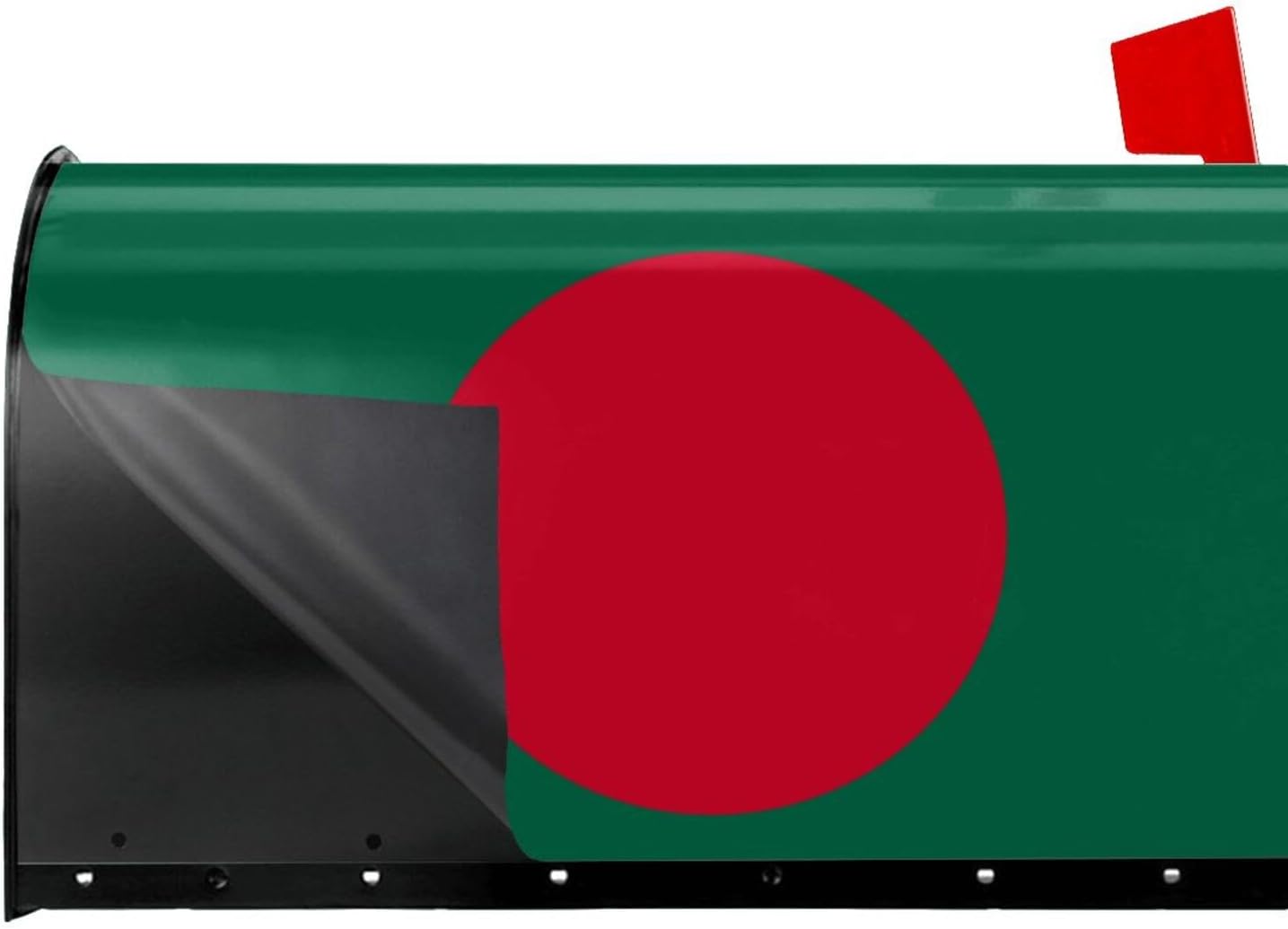 Flag of Bangladesh Print Magnetic Mailbox Cover - Decorative Seasonal Outdoor Mailbox Wrap Mailbox Accessory for Standard & Large US Mailboxes (21×18 in / 25.5×21in)