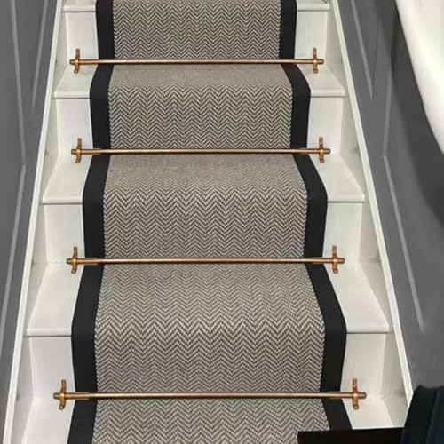 Barras de alfombra de escalera para proteger peldaños de madera 2