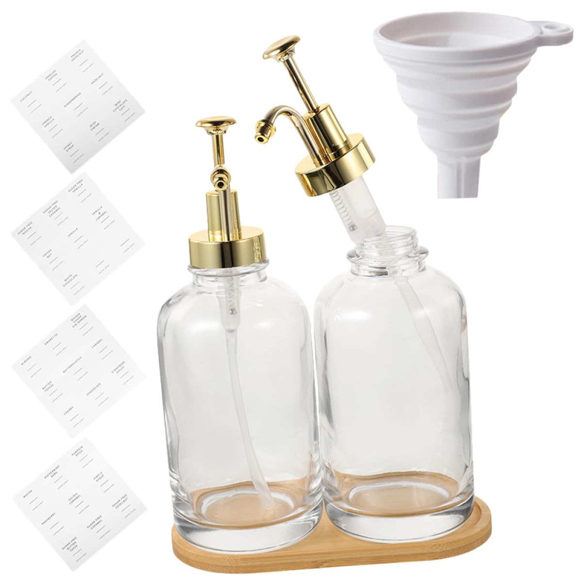 Gatuida 2pezzi Dispenser Sapone Liquido Ricaricabile Flacone Pompa Per Sapone Per Mani Shampoo Per Cucina e Bagno Anti-perdite Resistente e Versatile