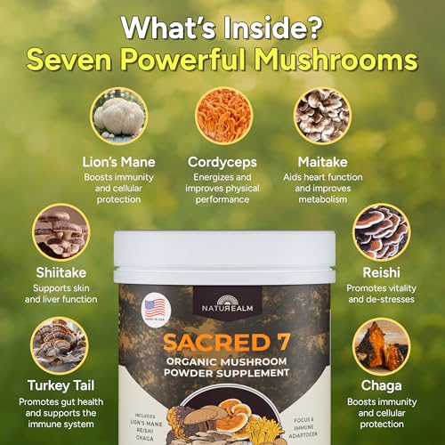 Naturealm Sacred 7 Organic Mushroom Powder