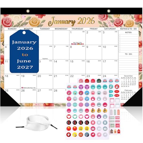 Kongwa Desk Calendar 2026-2027, Large 17