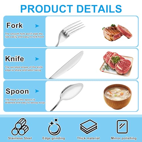 Detailliertes Besteck-Set inklusive 2 Löffel - Detailansicht von Mnsconkl Camping Geschirr Set 2 Pers. Deal – Dealfoxx.de