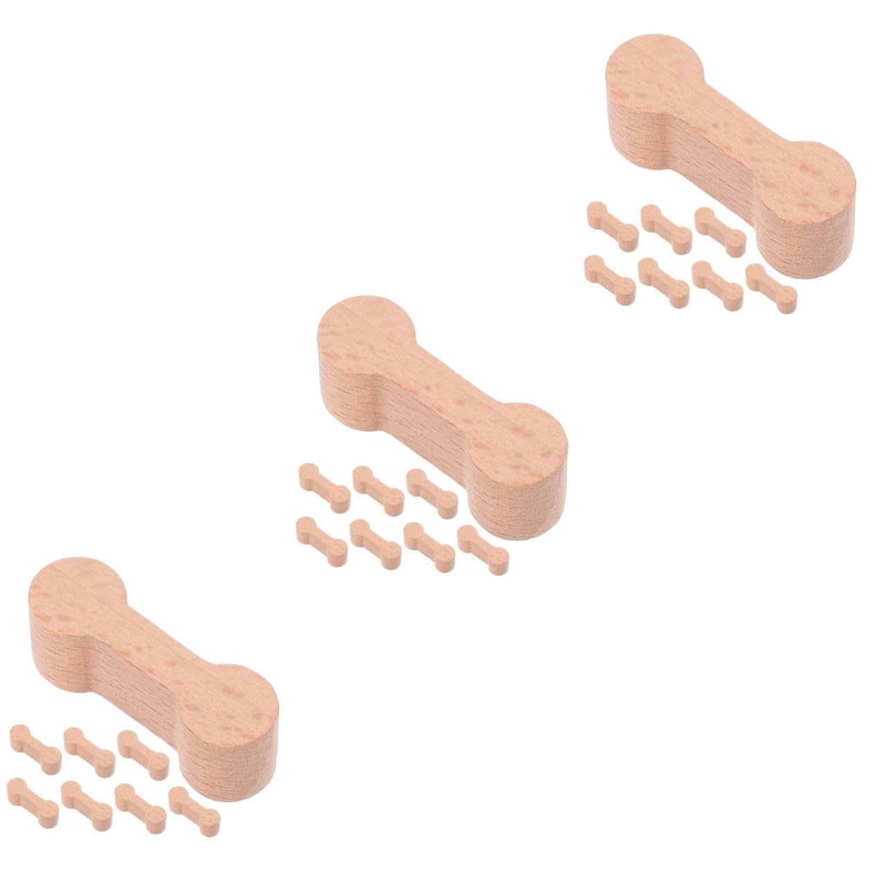 Abaodam 3sets Buckle Model Railway Train Buckle Train Track Adaptors for Boys and Girls Wooden Accessories Build Imaginative Scenes 8pcs*3