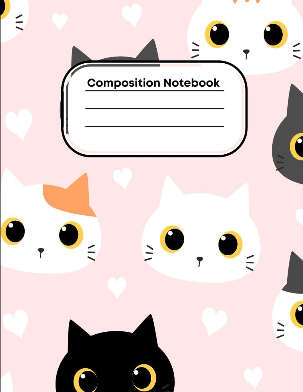 MYJOURNAL College Ruled Composition Notebook, Cute Cats (974KL), Composition Notebook 8.5x11, 60 Sheets (120 pages), Paperback, White Paper: College ... School Supplies, Office Equipment & Supplies.
