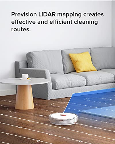 Roborock S5 Max Robot Vacuum And Mop, Self-Charging Robotic Vacuum Cleaner, Lidar Navigation, Selective Room Cleaning, No-Mop Zones, 2000Pa Powerful Suction, 180Min Runtime, Works With Alexa(White) #TOP2