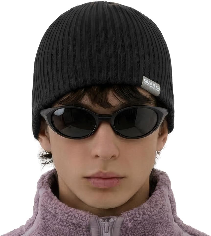 UNDERCONTROL Unisex Fall Winter Acryl Cotton Mixed Thin Outdoor Trawler Cap Fisherman Beanie Knit Slouchy Skull Ski Hat Korea
